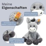 Steiff Kuscheltier Dinkie Esel, Süßes Stofftier mit Kunststoffaugen, Kinder, Jungen & Mädchen, Friends, Plüschtie – Bild 4